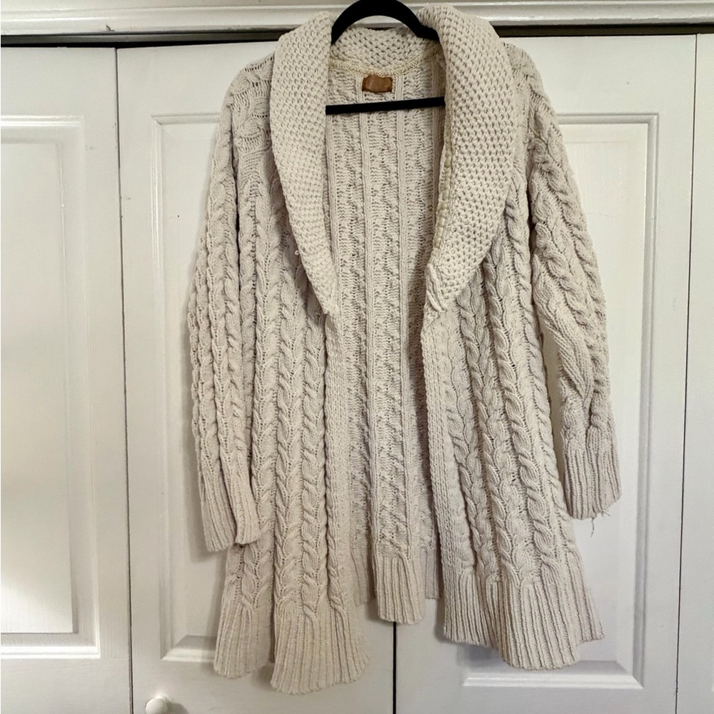 SALE! Cozy Cream Cable Knit Maxi Cardigan